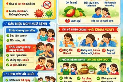 TRƯỜNG MẦM NON ĐẠI THẮNG, KHUYẾN CÁO CÁC BẬC PHỤ HUYNH CHỦ ĐỘNG PHÒNG CHỐNG DỊCH BỆNH DO VIRUT NIPAH GÂY RA.